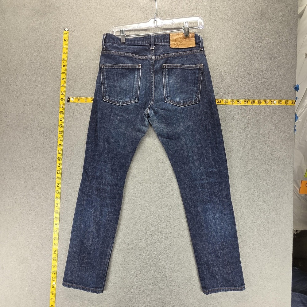 Naked & Famous Jeans Mens 30x30 Blue Selvedge Super Skinny Guy Stretch Whiskers - Picture 2 of 16
